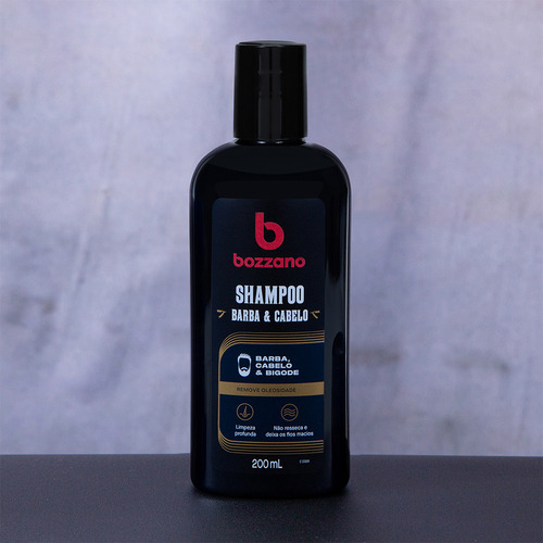 Shampoo Para Barba, Cabelo E Bigode Bozzano 200ml