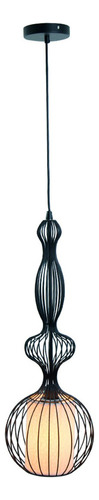 Lámpara De Techo Lumimexico 30611-2 Colgante 60 W. Color Negro