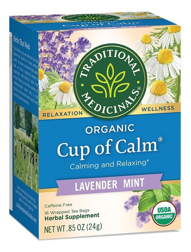 Té Orgánico Traditional Medicinals Cup Of Calm 16 Sobres Se
