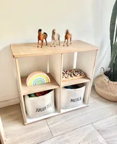 Comprar Organizador Juguetero Montessori Chico 4 Espacios Madera