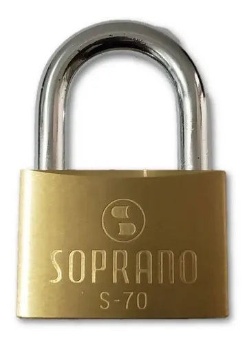 Cadeado De Latão Soprano S70 Mm Chave Yale | MercadoLivre