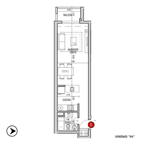 Departamento Monoambiente En Venta - Parque España, Rosario