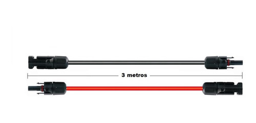 Extension 3m Cable Solar 10awg Conexiones Mc4 P Panel Pv 