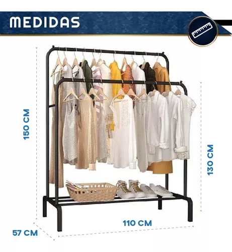 Rack Closet Armable Organizador Colgar Ropa Perchero Piso Decor