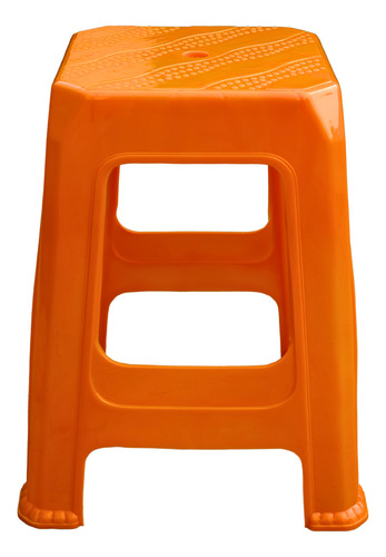 Banco De Plástico 10 Piezas Reforzado Uso Rudo Negocio Plastico Naranja