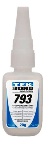 Pegamento adhesivo instantáneo 793 20 g de viscosidad media Tek Bond Color IncolorGlue Liquid Tekbond 793 Viscosidad media 20 g - Incolor