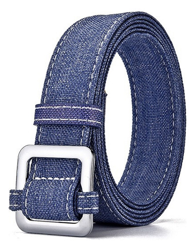 Cinturón Para Vestido Casual De Mezclilla De Lino Para Mujer