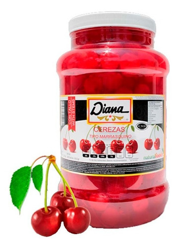 Cereza Con Tallo En Almíbar Diana 3.4 Kg