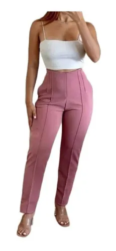 Pantalon Estilo Sara Con Pinzas Mujer / Estilo Formal