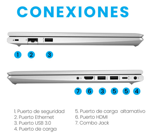 Laptop Hp Probook Core I7 11th 32gb Ram 1tb Ssd + Funda Plateado (Reacondicionado)