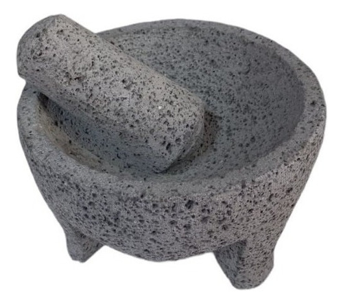 Molcajete Artesanal Piedra Volcánica Con Regalo 