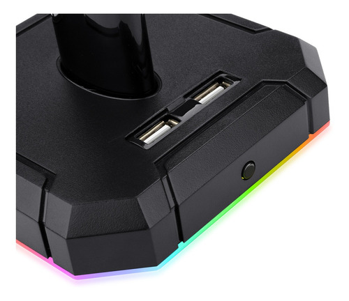 Imagen 4 de 4 de Soporte Auriculares Gamer Redragon Rgb Hub Scepter Pro Ha300