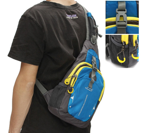 Imagen 4 de 5 de Morral Bolso Bandolera Deportes Caminatas Fitness Ciclismo ®