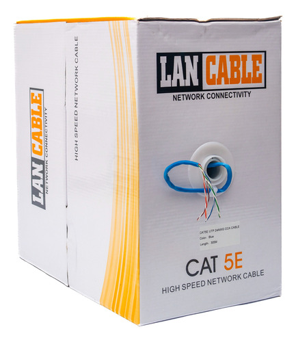 Cable Utp Cat5e 305 Metros Interior Azul 