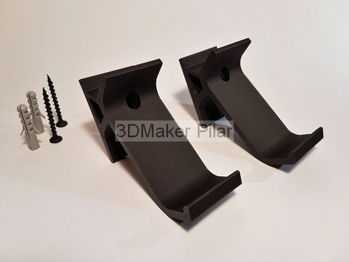 2 Soportes De Pared Para Joystick Xbox One Wii U Pro 360 Super Reforzados Con Tornillos Y Tarugos - Excelente Calidad 3d