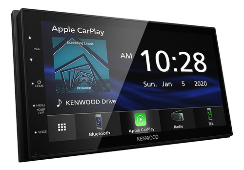 Reproductor Kenwood 6,8 , 2 Dim, Car Play, 3 Salidas Rca