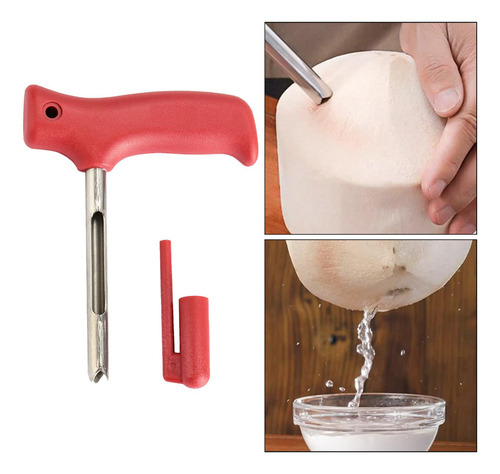 Abridor De Carne De Coco De Acero Inoxidable, Para Cocos