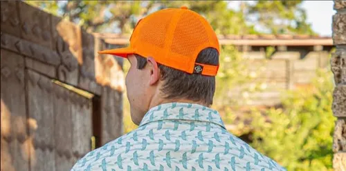 Gorra Burlebo Camp Blaze Con Parche De Malla Naranja Para Ho