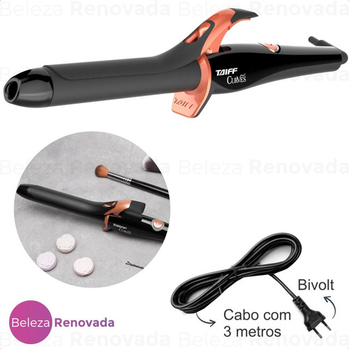 Modelador De Cachos Curves 1 Pol 25mm 127/220V Taiff Cor Preto