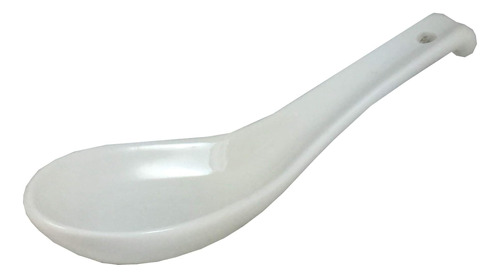 Cucharas Soperas De Porcelana China En Color Blanco - Juego 