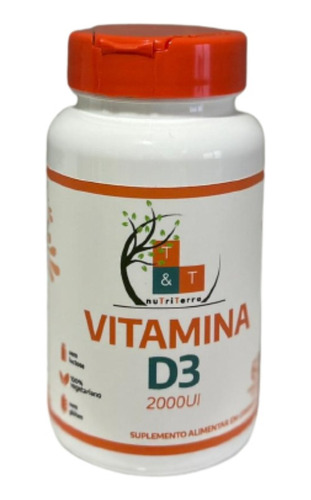 Vitamina D3 Colecalciferol 2000ui 60 Nutriterra