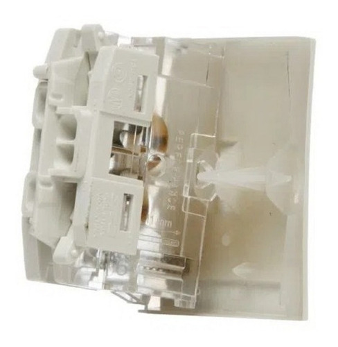 Imagen 3 de 4 de Llave De Luz Sica Blanca - Pulsador 2 Módulos - Pininfarina