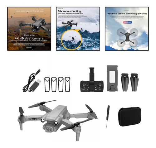 Bg Mini Drone Para Adultos Pequenos, Evite Obstáculos, Cinza