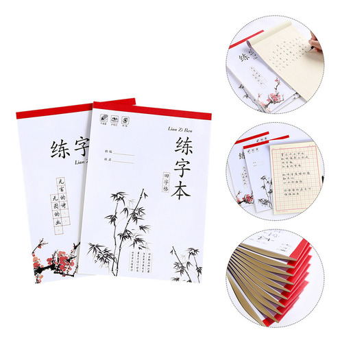 Livro Prático Chinês De Escrita À Mão Com Caneta Dura, 4 Uni