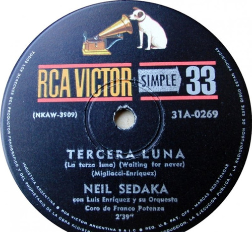 Neil Sedaka Tercera Luna Soy El Amor Simple Pvl