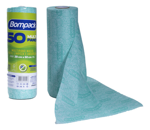 Pano Multiuso Perflex 28cmx50cm - 50 Unidades Cor Verde