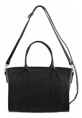 Cartera Mujer Dinobutelli Bolso Cuero Legitimo Reforzado Negro Cuero Níquel Negro