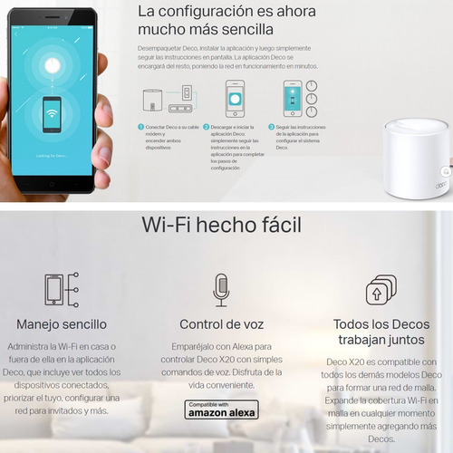 Imagen 4 de 9 de Sistema Wifi 6 Malla Para El Hogar, Tp-link Deco X20 2-pack