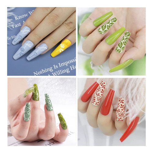 Biutee 19pcs Nail Stamp Plates Set 15 Plate 1stamper 2scrape