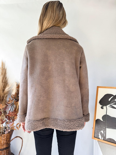 Campera Gamulan Lulyna Con Corderito Mujer Muy Abrigada