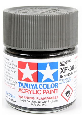 Pintura Acrílica  23 Ml Xf56 Metallic Gray By Tamiya # Xf56