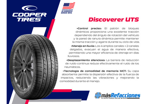 Llanta 255/55 R20 Cooper Discoverer Uts 110w