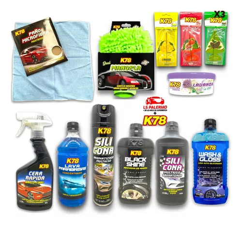 Kit Limpieza Lavado Para Auto Moto K78 Completo Premium 12u