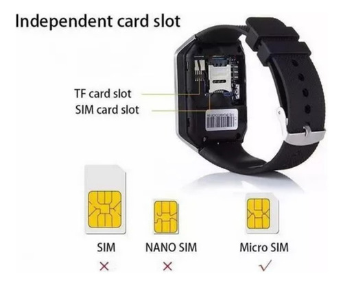 Reloj Inteligente Con Chip Y Teléfono Celular Con Cámara A