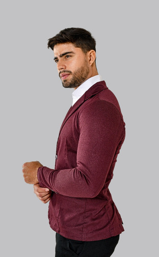 Blazer Masculino Casual Slim Fit Com Elastano