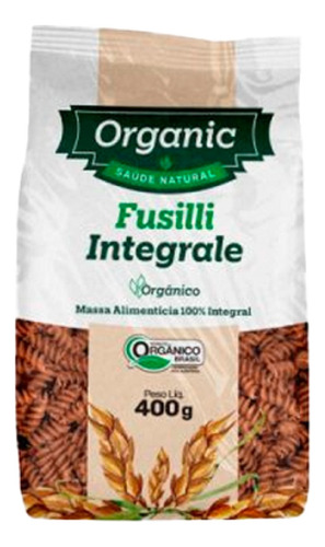 Macarrão Fusilli Integral Orgânico Organic 400g