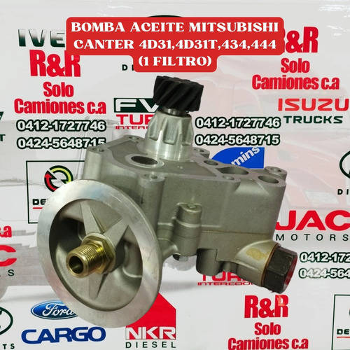 Bomba Aceite Mitsubishi Canter 4d31-434-444 (1 Filtro)