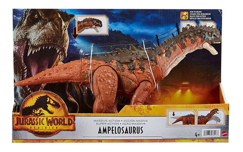 Jurassic World Juguete Mattel Ampelosaurus Acción Hdx50