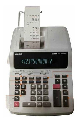 Calculadora Casio Dr-120tm. 12digitos Blanca.