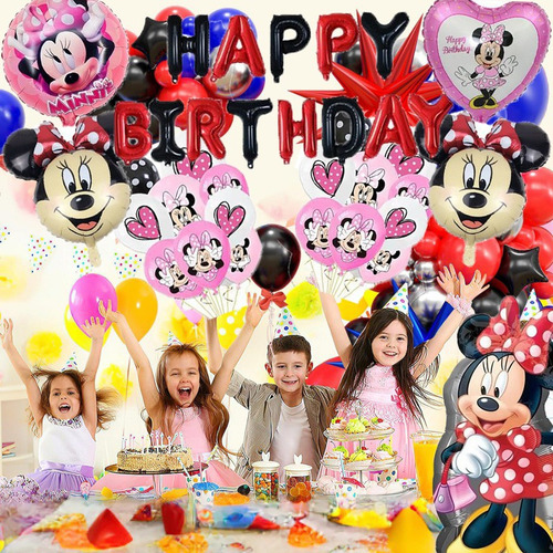 Set De Globos Mickey Mouse Decoración De Cumpleaños 24pcs