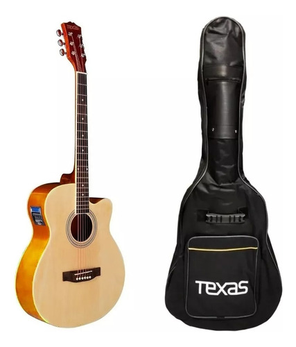 Guitarra Electroacústica Texas Ag-10 C/acero Funda