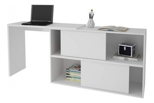 Mesa Escrivaninha De Computador Em L - Branco