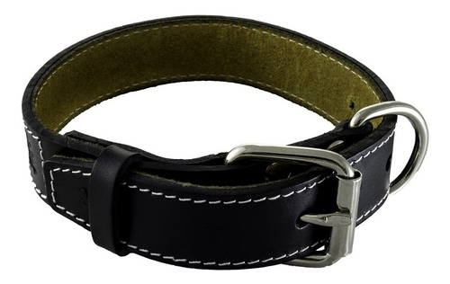 Collar Piel Entrenamiento Reforzado Negro Tibet 22pg X32mm