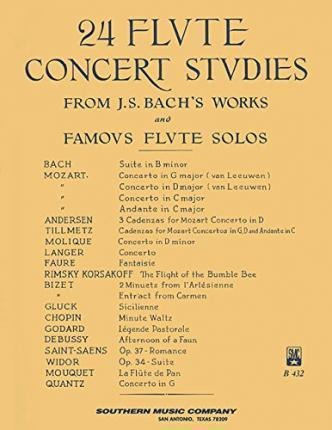 24 Flute Concert Studies - Johann Sebastian Bach (importado)