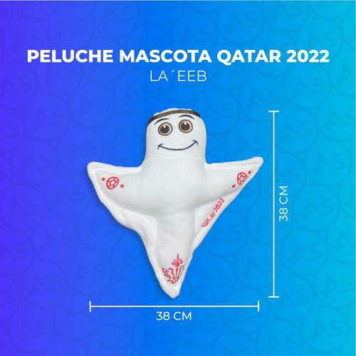 Imagen 2 de 10 de Peluche La'eeb Mascota Mundial Qatar 2022 Futbol Niños