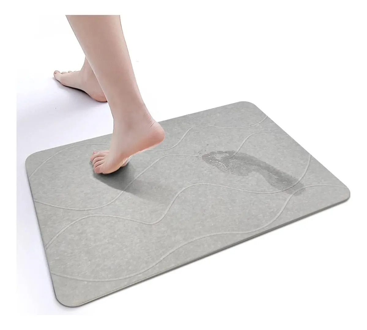 Tapete De Piedra Ultra Absorbente Antideslizante Secado Rápi Lisa